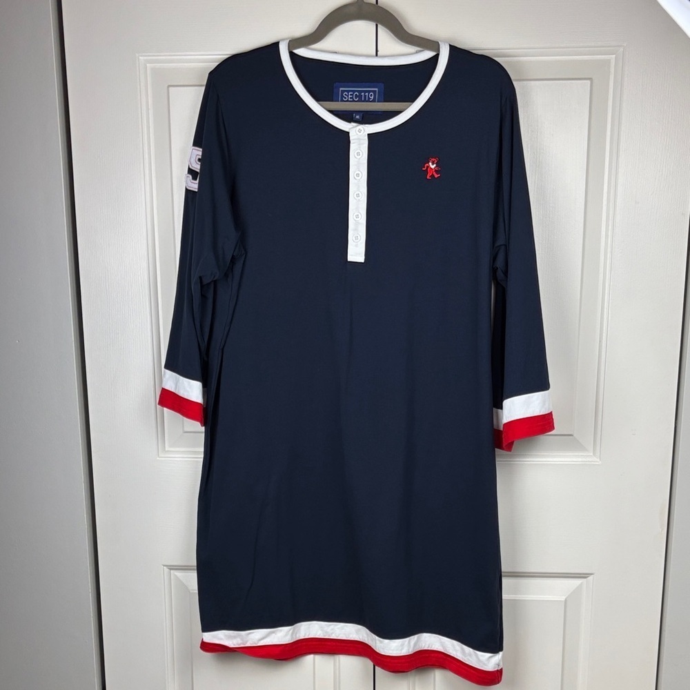 Section 119 Grateful Dead Dancing Bear Henley Dress - Size XL